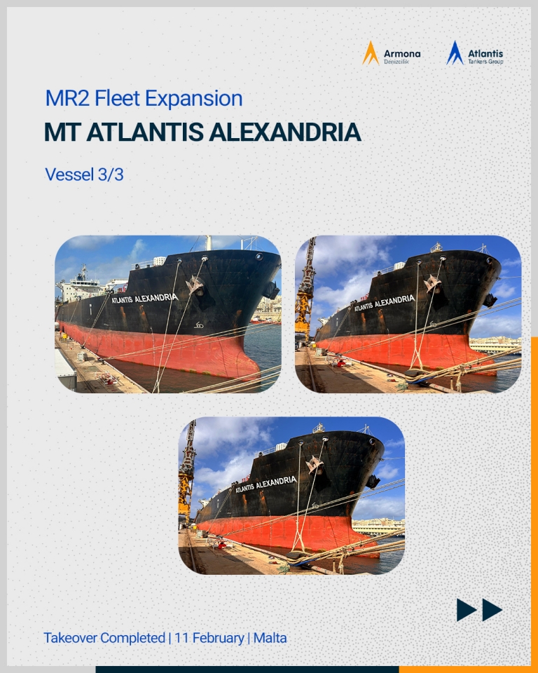 Atlantis Tankers Completes Third MR2 Vessel Takeover with MT ATLANTIS ALEXANDRIA